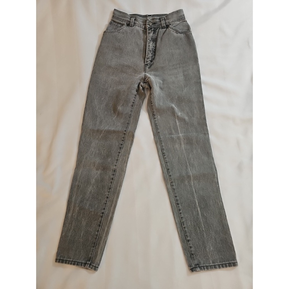 Vtg APRIORI High Rise Tappered Mom Jeans Fadded Gray  Size 6 26‎ X 31